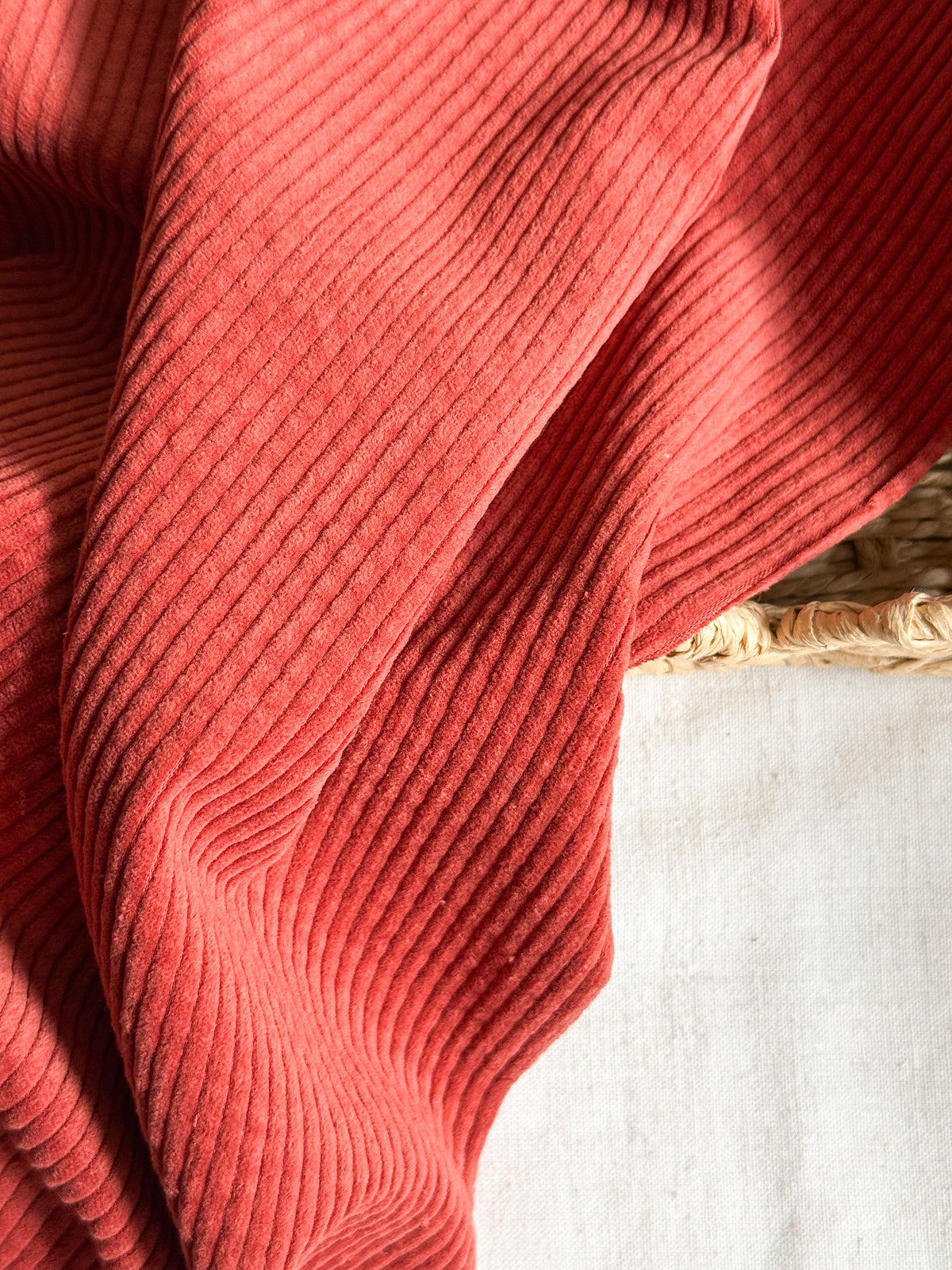 Cotton Corduroy Fabric - Rust