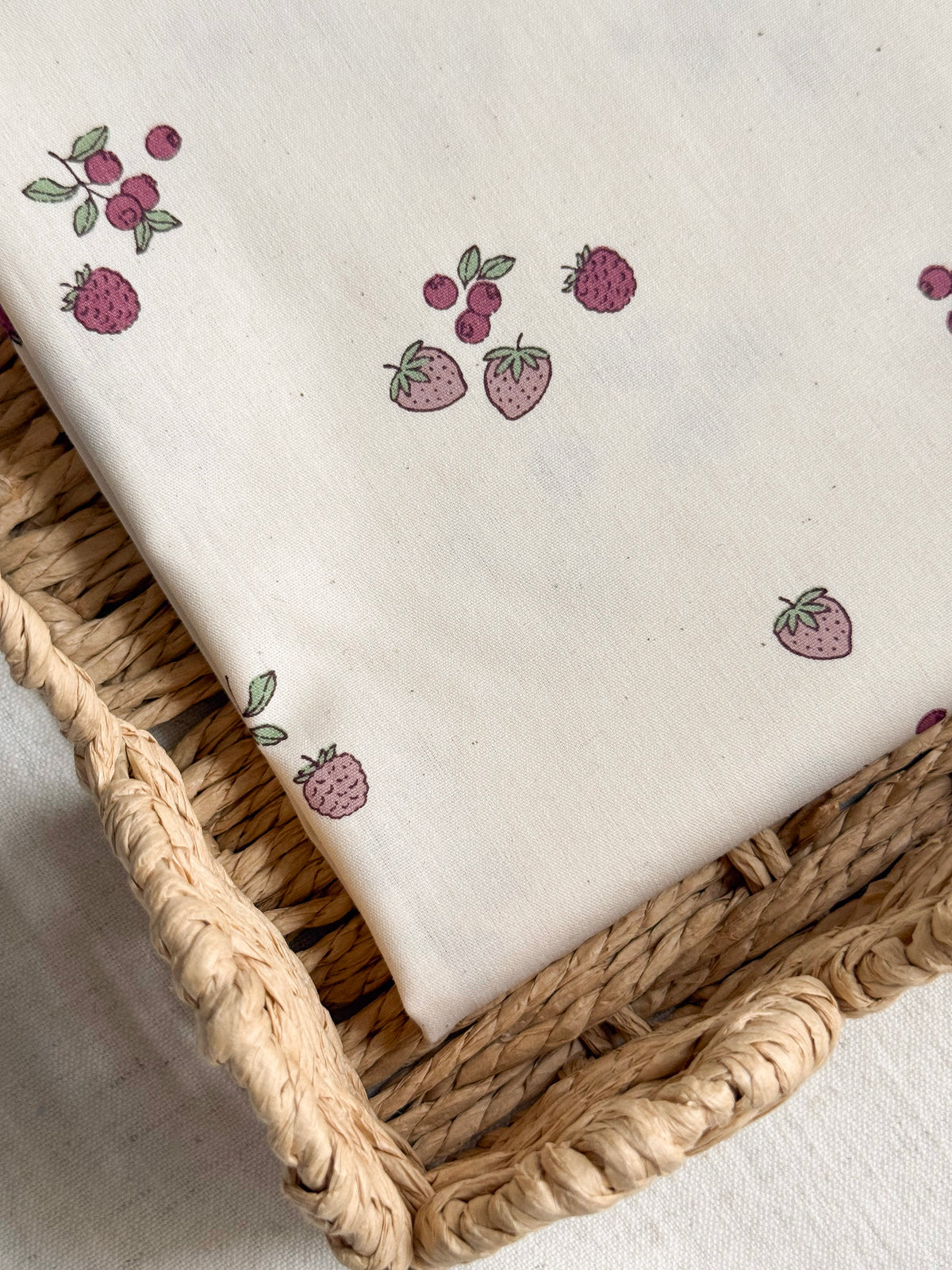 Organic Cotton Poplin Fabric - Mixed Berries