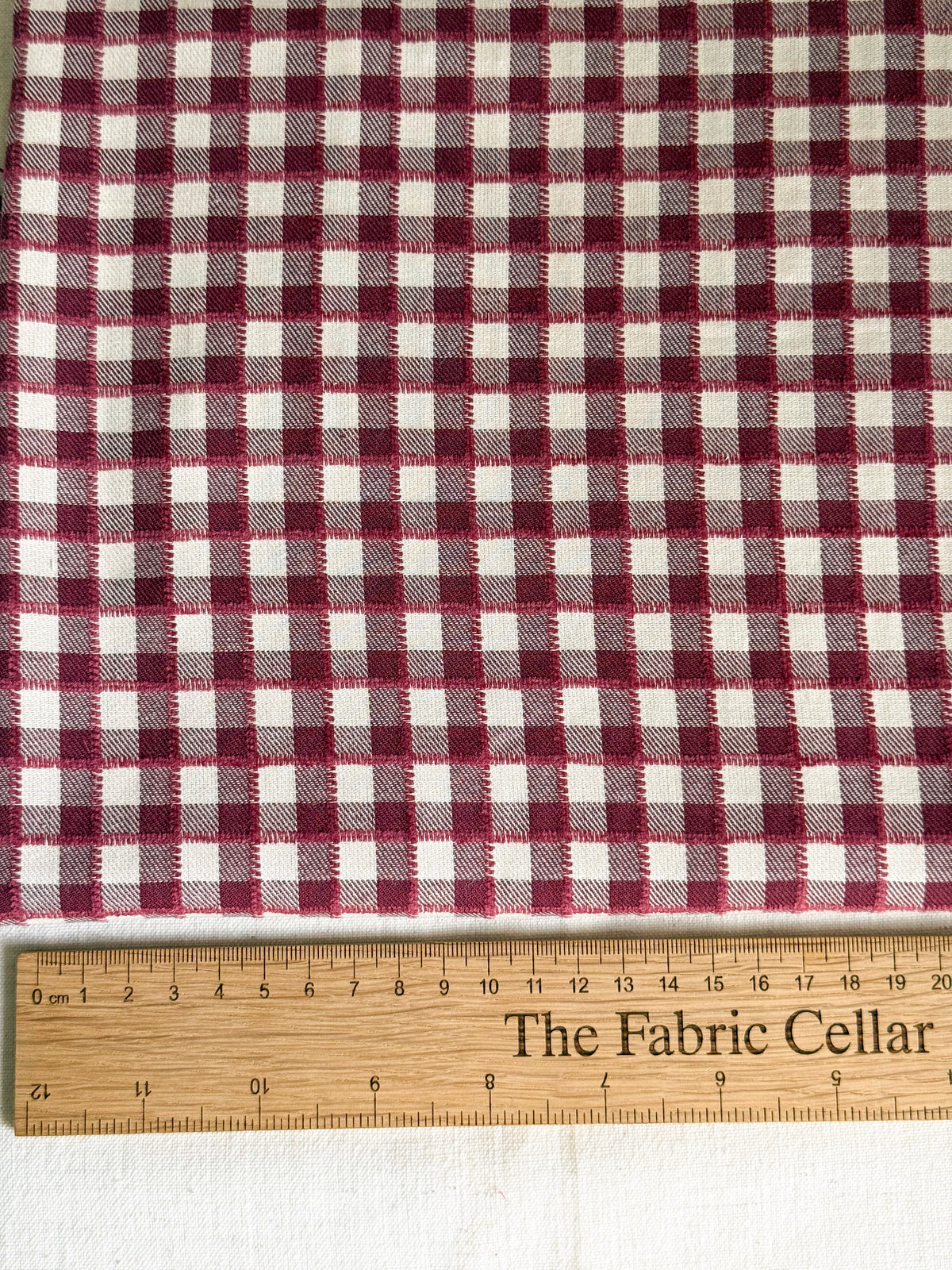 Cotton Yarn Dyed Gingham Fabric - Mulberry