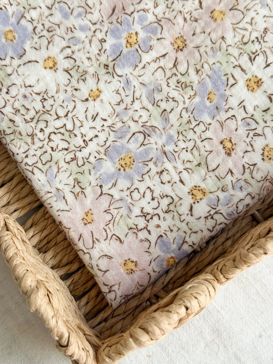 Double Gauze Fabric - Lilac Floral
