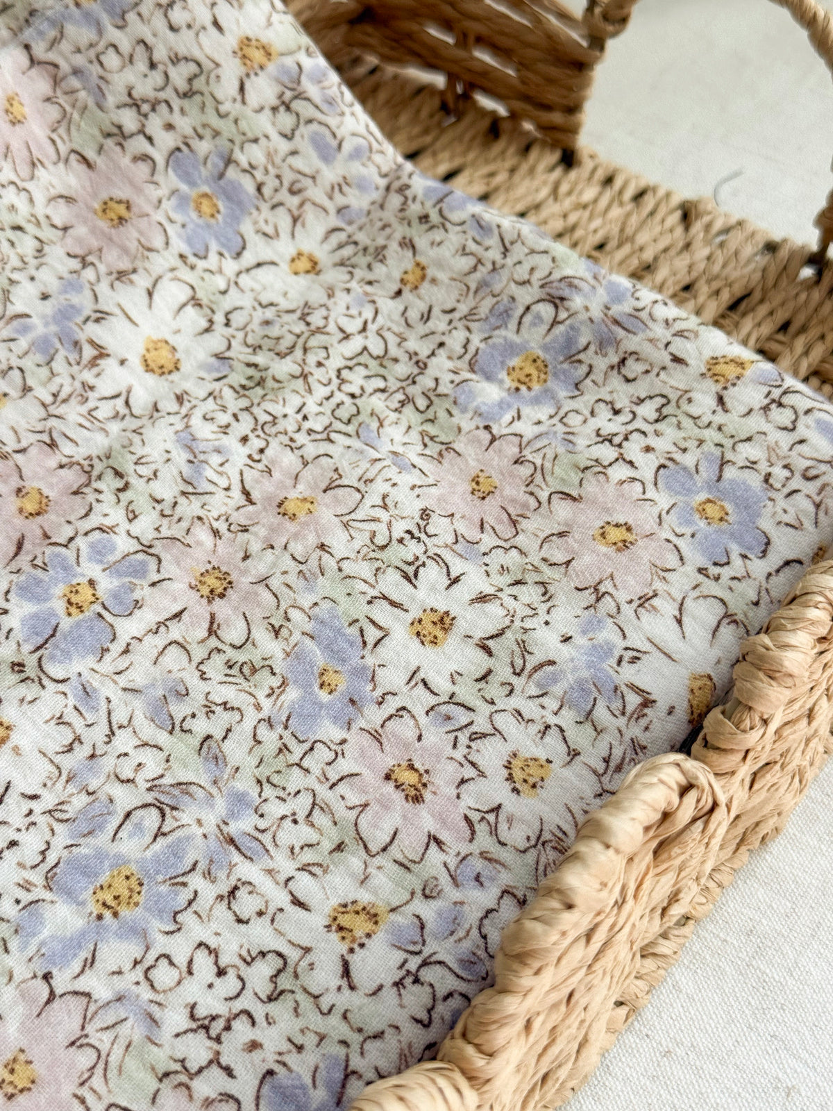 Double Gauze Fabric - Lilac Floral