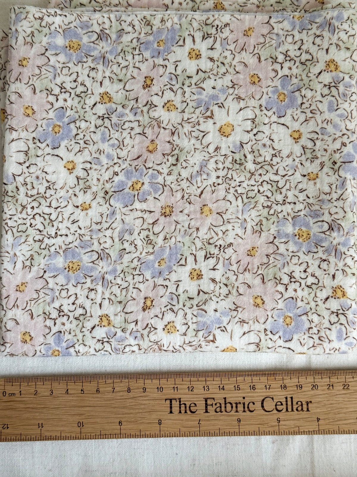 Double Gauze Fabric - Lilac Floral