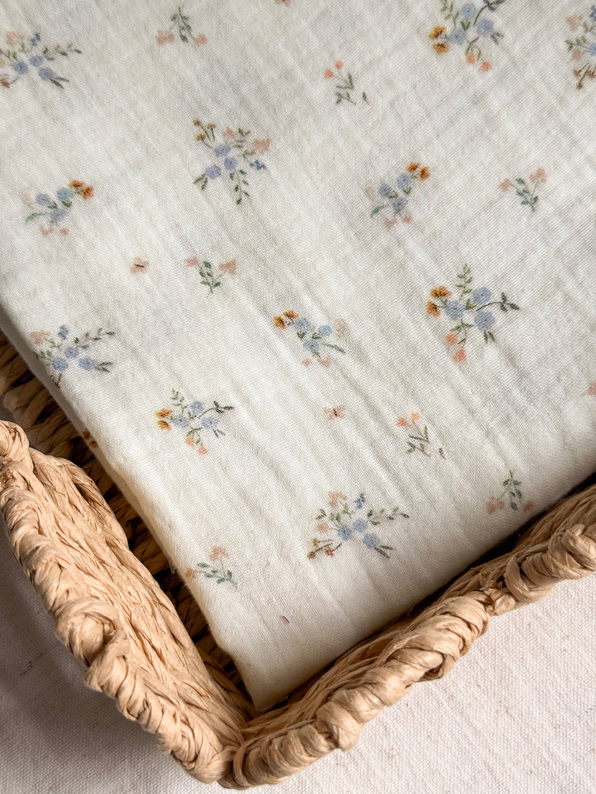 Double Gauze Fabric - Bouquets & Butterflies
