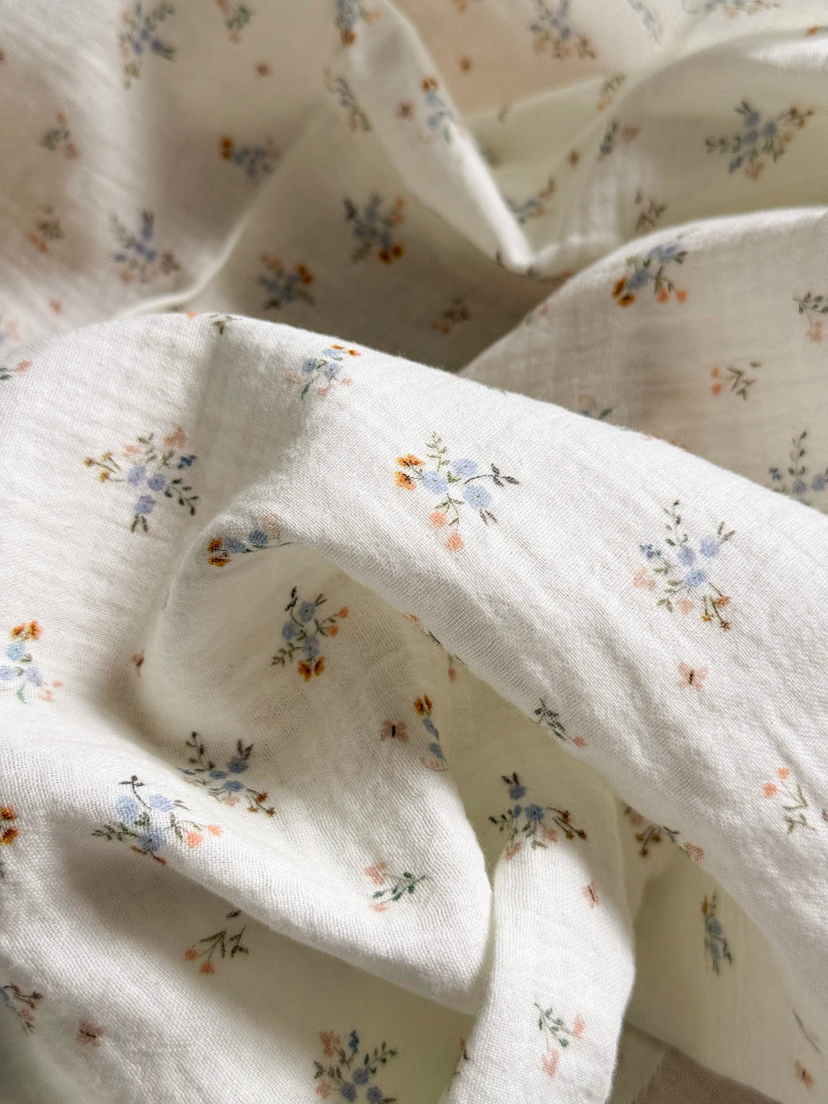 Double Gauze Fabric - Bouquets & Butterflies