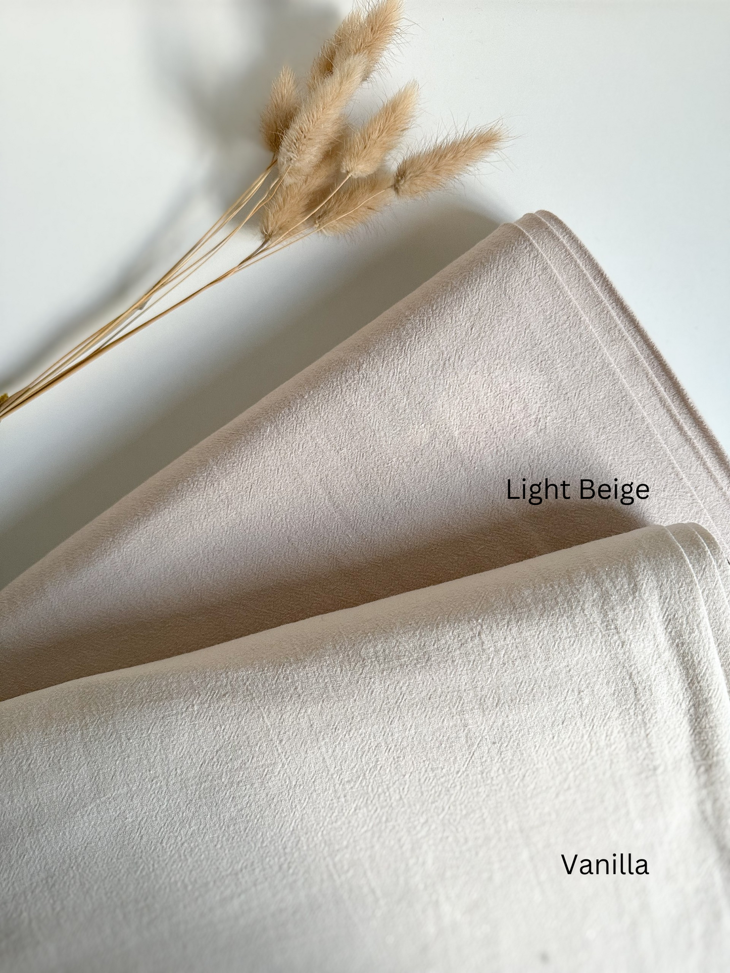 Washed Cotton Fabric - Light Beige