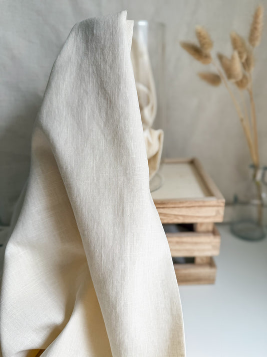 Fine Stonewashed Linen Fabric - Vanilla