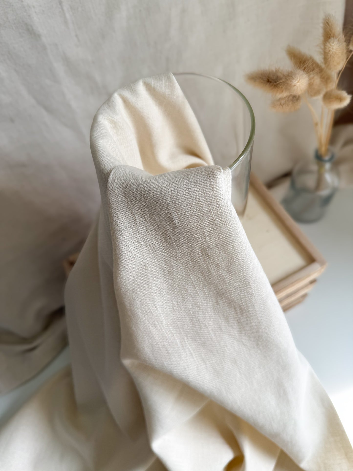 Fine Stonewashed Linen Fabric - Vanilla