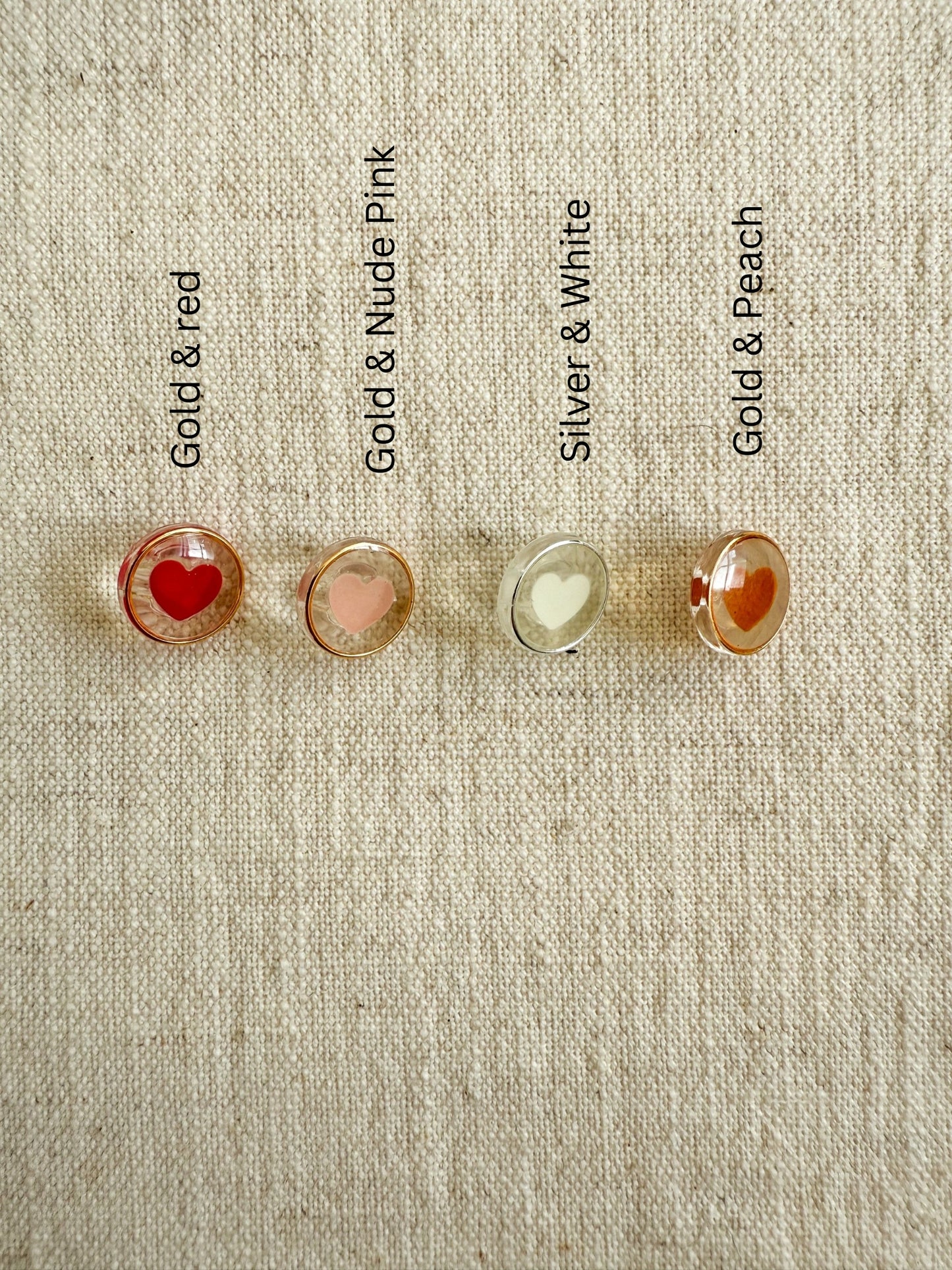Resin Heart Button