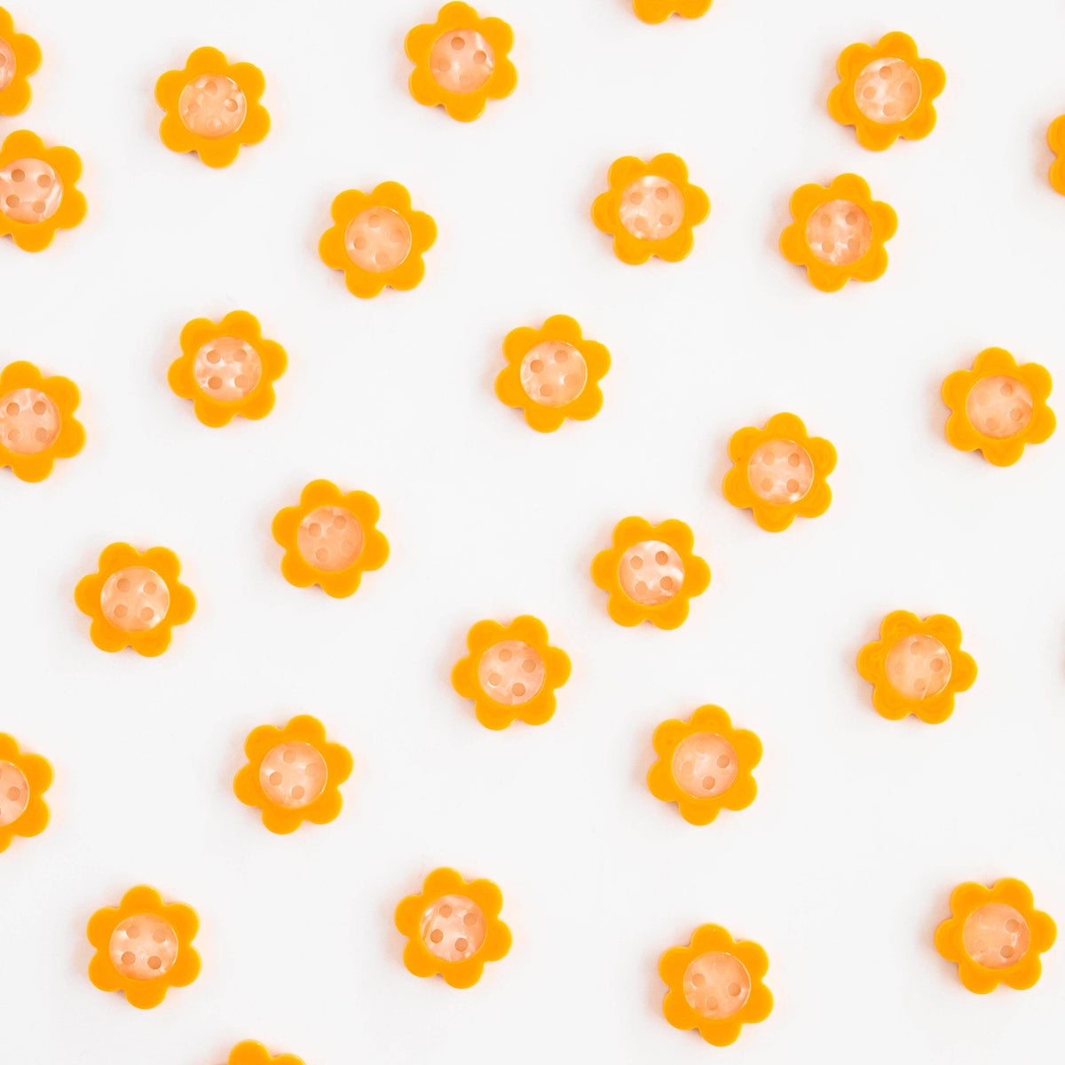 Yellow Daisy Small Buttons - 15mm - Pack of 10